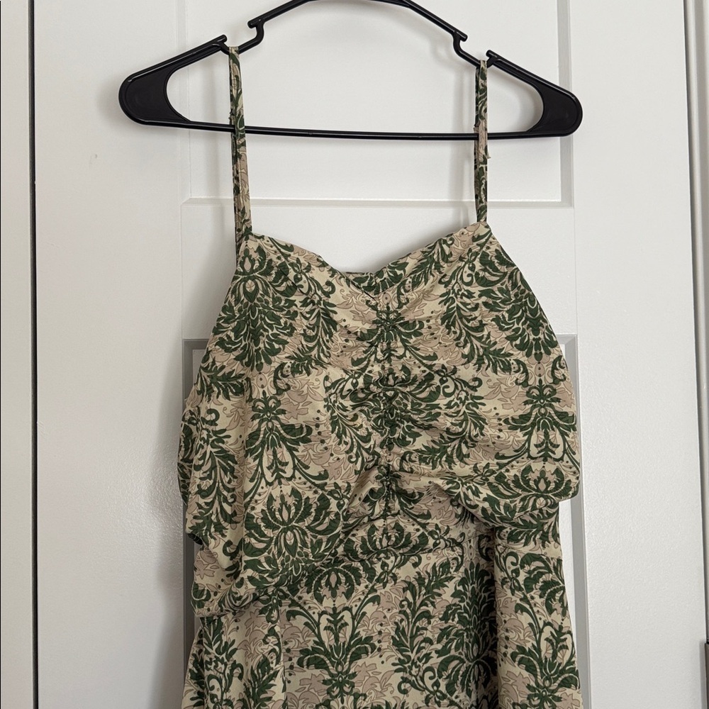 Floral Green and Cream Maxi Dress - Picture 6 of 7